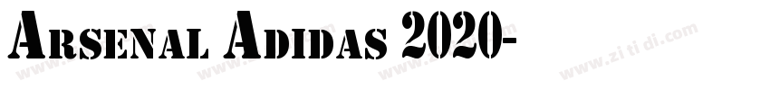 Arsenal Adidas 2020字体转换